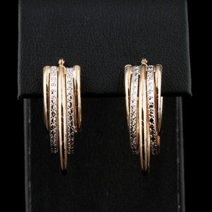 14K two-toned earrings